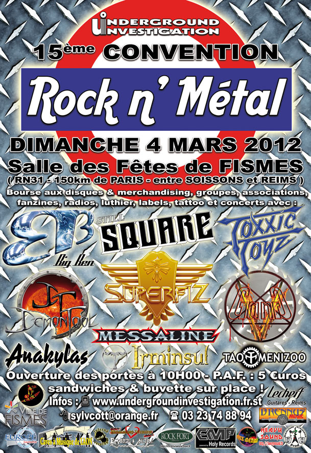 15ème Convention Rock n'Metal 04/03/2012 Fismes Salle des fêtes