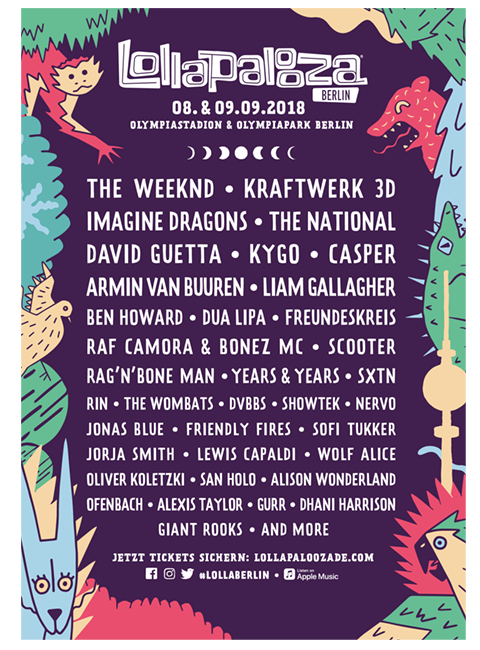 Lollapalooza Berlin 2018 08 09 2018 2 Tage Berlin Berlin Deutschland Concerts Metal Event Kalender