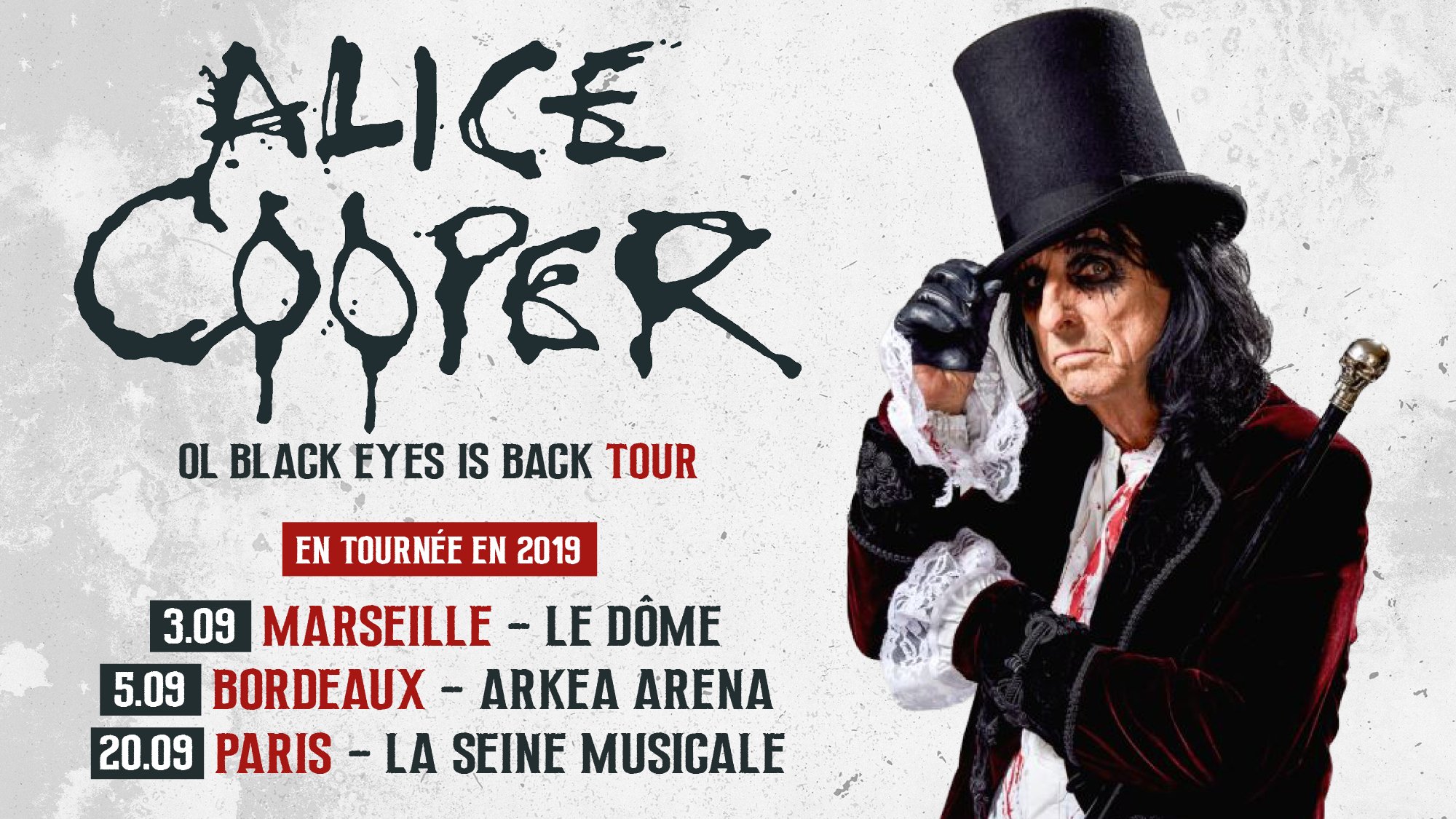 Alice Cooper Tour 2019 20/09/2019 Boulognebillancourt La Seine