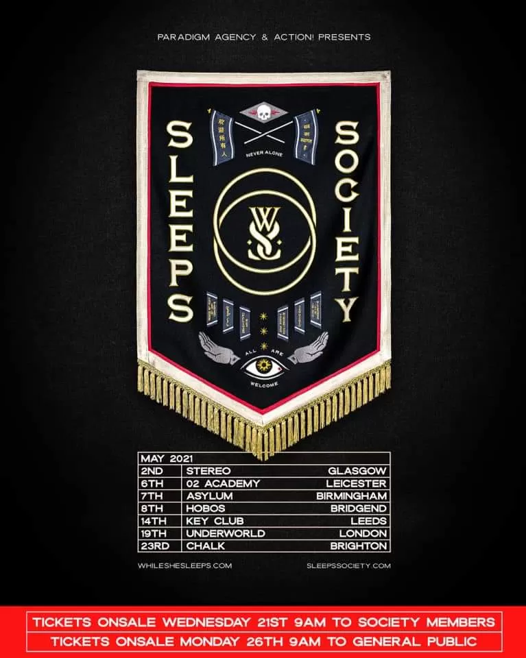 While She Sleeps Tour 2021 19 05 2021 London England Vereinigtes Konigreich Concerts Metal Event Kalender while she sleeps tour 2021 19 05