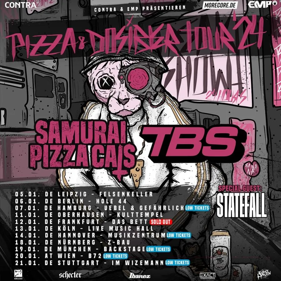 Konzert Samurai Pizza Cats + The Butcher Sisters 19/01/2024 München Backstage Deutschland