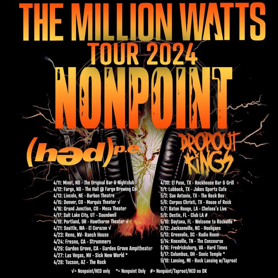 Konzert Nonpoint 15/04/2024 Denver Marquis Theatre Vereinigte